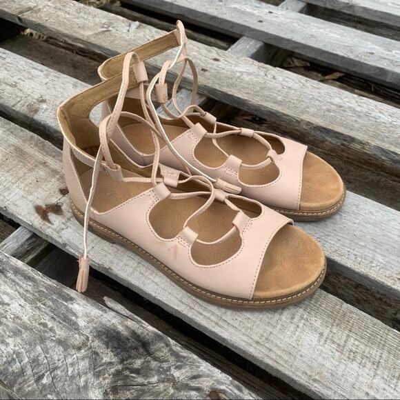 Clarks Corsio Dallas pink lace up gladiator sandal 6.5 - Picture 3 of 6